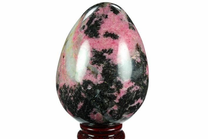 Polished Rhodonite Egg - Madagascar #124125
